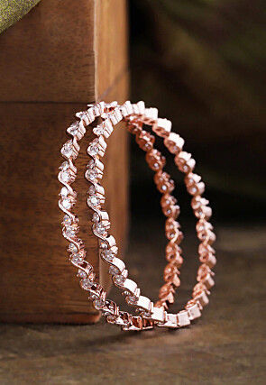 American Diamond Studded Bangle Pair