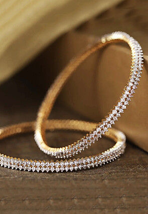 American Diamond Studded Bangle Pair