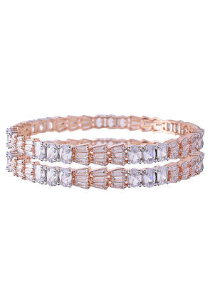 American Diamond Studded Bangle Pair