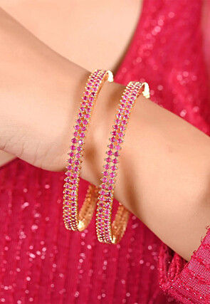 American Diamond Studded Bangle Pair
