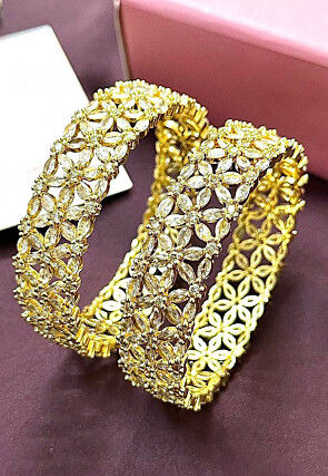 American Diamond Studded Bangle Pair
