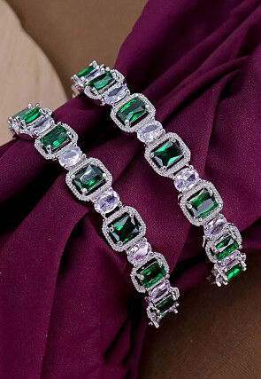 American Diamond Studded Bangle Pair
