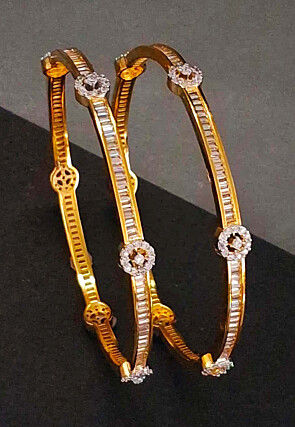 American Diamond Studded Bangle Pair