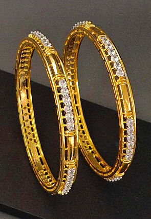 American Diamond Studded Bangle Pair