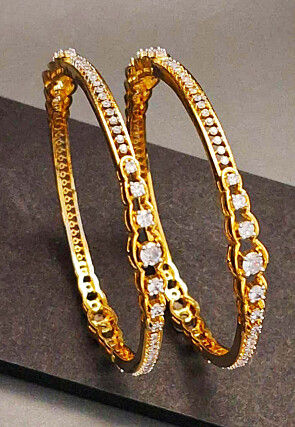 American Diamond Studded Bangle Pair