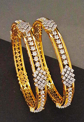 American Diamond Studded Bangle Pair