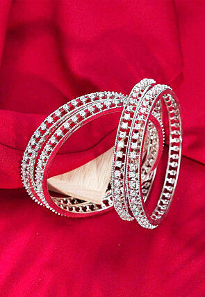 American Diamond Studded Bangle Pair
