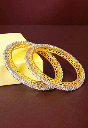 American Diamond Studded Bangle Pair