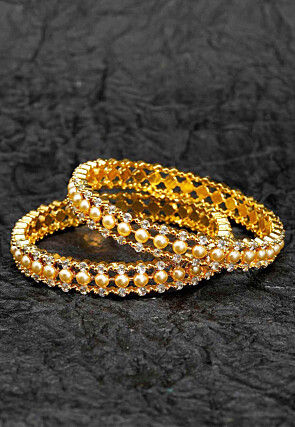 American Diamond Studded Bangle Pair