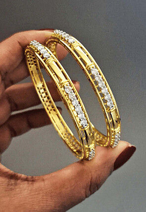 American Diamond Studded Bangle Pair