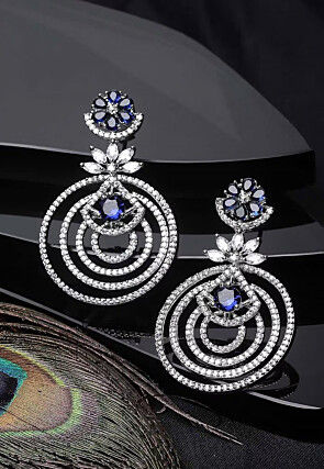 American Diamond Studded Chandbali Earrings