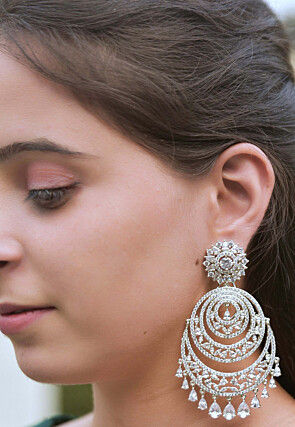 American Diamond Studded Chandbali Earrings