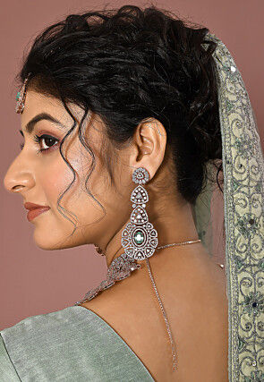 American Diamond Studded Choker Necklace Set