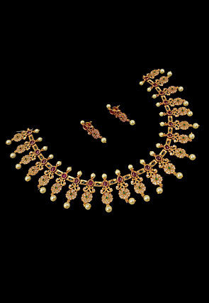 American Diamond Studded Choker Necklace Set