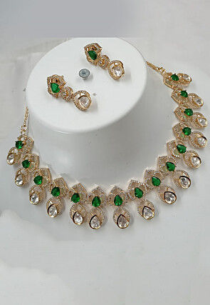 American Diamond Studded Choker Necklace Set