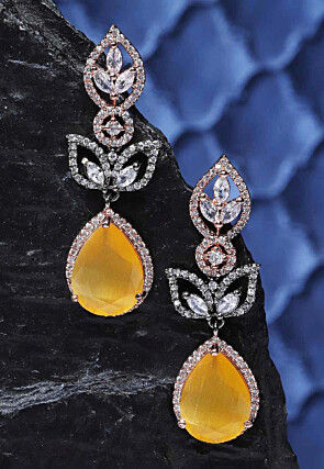 Yellow earrings online cheap