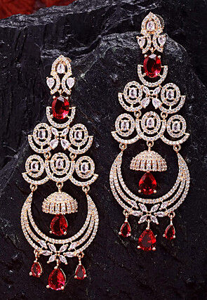 Red indian earrings sale