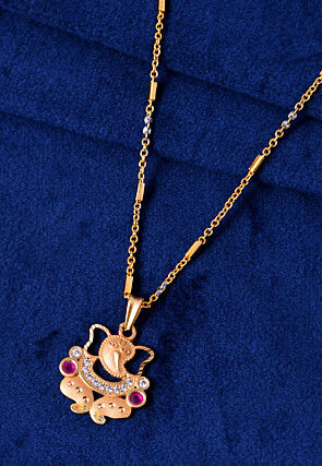 American Diamond Studded Ganesha Pendant