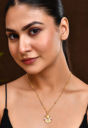 American Diamond Studded Ganesha Pendant