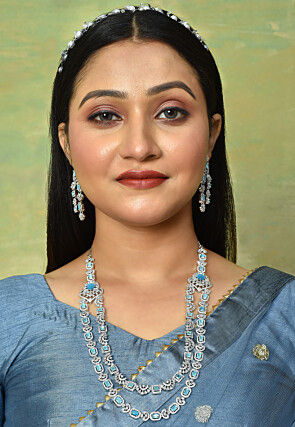 American Diamond Studded Layered Necklace Set