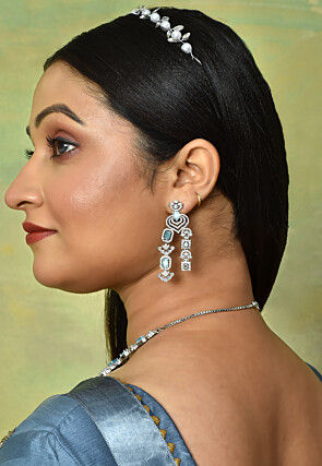 American Diamond Studded Layered Necklace Set