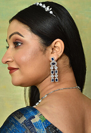 American Diamond Studded Layered Necklace Set