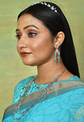 American Diamond Studded Layered Necklace Set