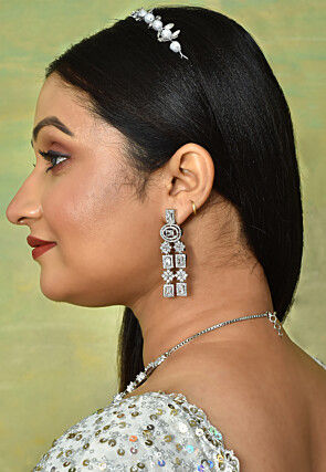 American Diamond Studded Layered Necklace Set