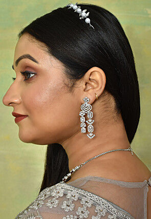 American Diamond Studded Layered Necklace Set