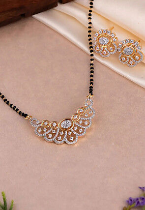 American Diamond Studded Mangalsutra Set