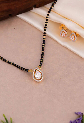American Diamond Studded Mangalsutra Set