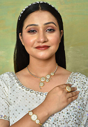 American Diamond Studded Necklace Set