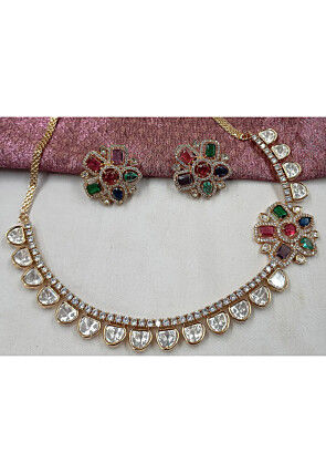 American Diamond Studded Necklace Set