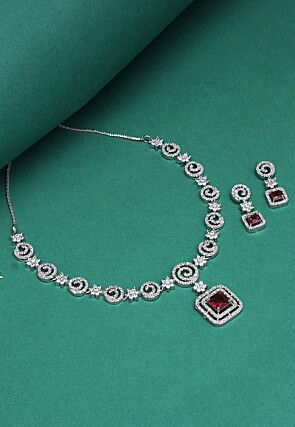 American Diamond Studded Necklace Set