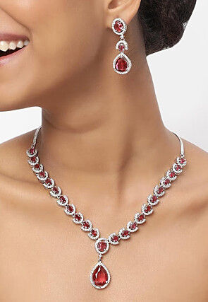 American Diamond Studded Necklace Set