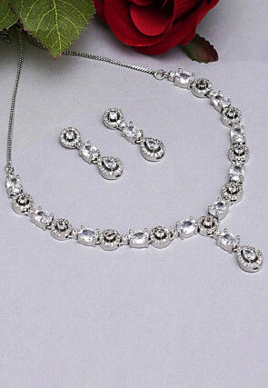 American Diamond Studded Necklace Set