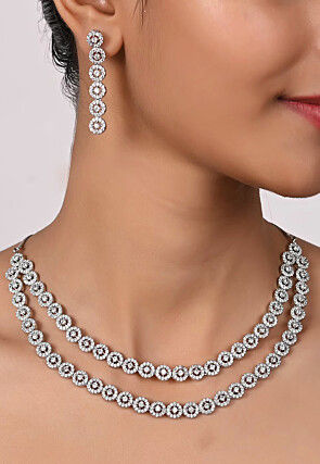 American Diamond Studded Necklace Set
