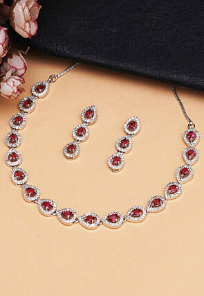 American Diamond Studded Necklace Set