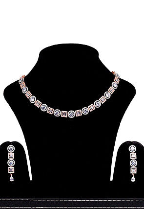 American Diamond Studded Necklace Set