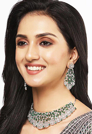 American Diamond Studded Necklace Set