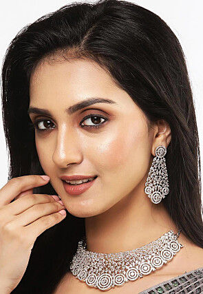 American Diamond Studded Necklace Set