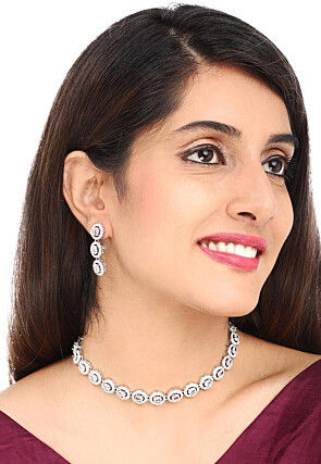 American Diamond Studded Necklace Set
