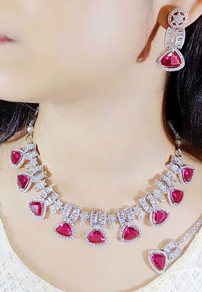 American Diamond Studded Necklace Set