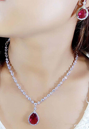 American Diamond Studded Necklace Set