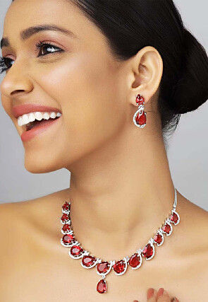 American Diamond Studded Necklace Set