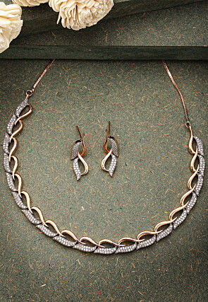 American Diamond Studded Necklace Set