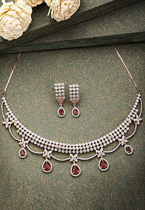 American Diamond Studded Necklace Set