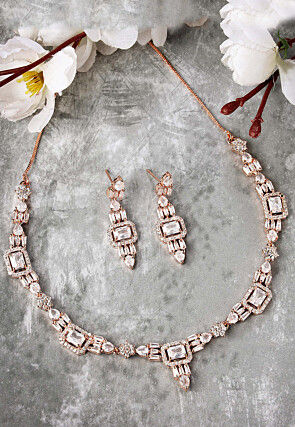 American Diamond Studded Necklace Set