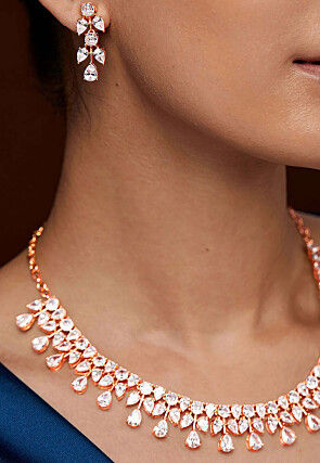 American Diamond Studded Necklace Set