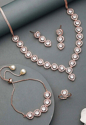 American Diamond Studded Necklace Set